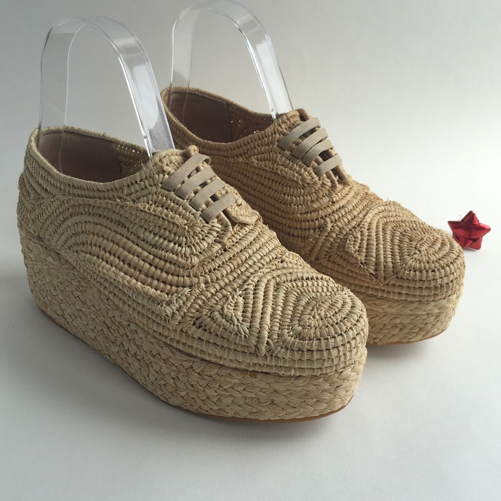 SOLD💫 eBay- ROBERT CLERGERIE RAFFIA PLATFORMS